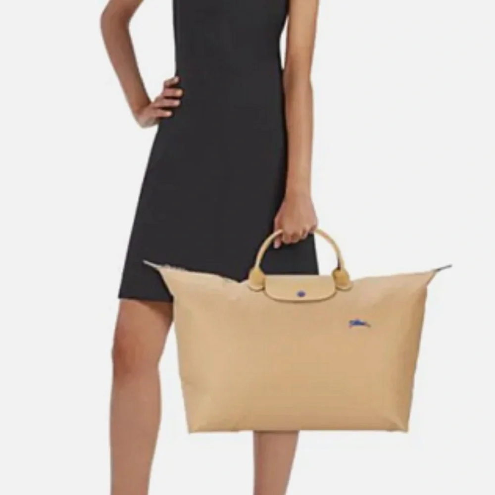 NWT Longchamp Le Pliage Beige 18" Large Travel Bag - Picture 3 of 6